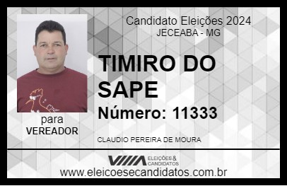 Candidato TIMIRO DO SAPE 2024 - JECEABA - Eleições