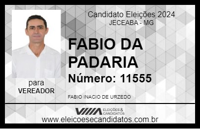 Candidato FABIO DA PADARIA 2024 - JECEABA - Eleições