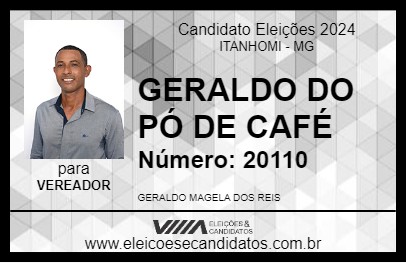 Candidato GERALDO DO PÓ DE CAFÉ 2024 - ITANHOMI - Eleições