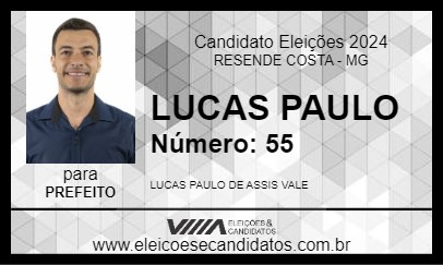 Candidato LUCAS PAULO 2024 - RESENDE COSTA - Eleições