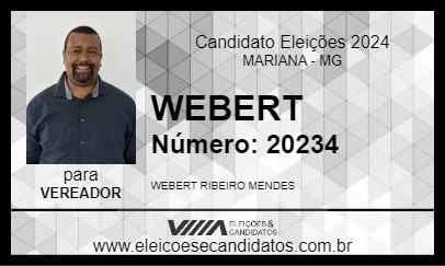 Candidato WEBERT 2024 - MARIANA - Eleições