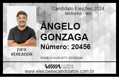 Candidato ÂNGELO GONZAGA 2024 - MARIANA - Eleições