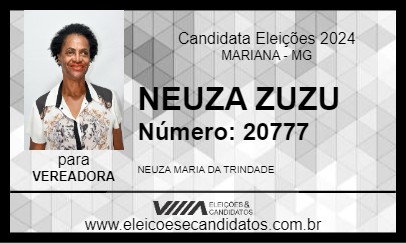 Candidato NEUZA ZUZU 2024 - MARIANA - Eleições