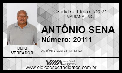 Candidato ANTÔNIO SENA 2024 - MARIANA - Eleições