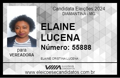 Candidato ELAINE LUCENA 2024 - DIAMANTINA - Eleições