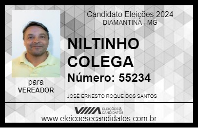 Candidato NILTINHO COLEGA 2024 - DIAMANTINA - Eleições