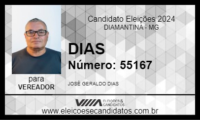 Candidato DIAS 2024 - DIAMANTINA - Eleições