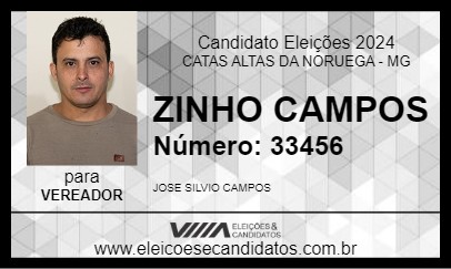 Candidato ZINHO CAMPOS 2024 - CATAS ALTAS DA NORUEGA - Eleições