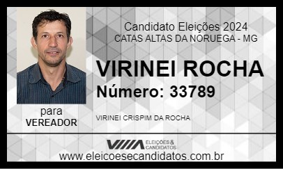 Candidato VIRINEI ROCHA 2024 - CATAS ALTAS DA NORUEGA - Eleições