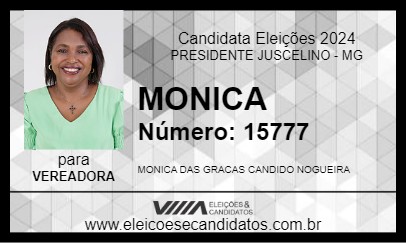 Candidato MONICA 2024 - PRESIDENTE JUSCELINO - Eleições