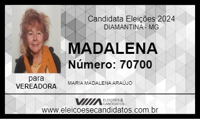 Candidato MADALENA 2024 - DIAMANTINA - Eleições