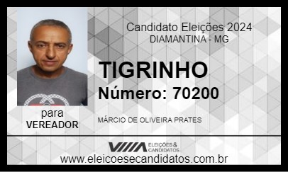 Candidato TIGRINHO 2024 - DIAMANTINA - Eleições