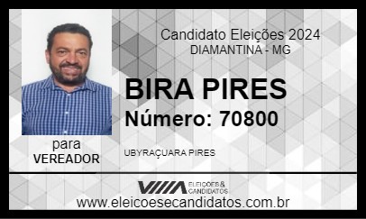 Candidato BIRA PIRES 2024 - DIAMANTINA - Eleições