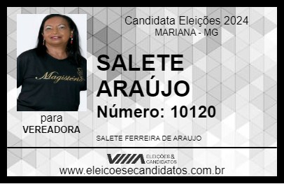 Candidato SALETE ARAÚJO 2024 - MARIANA - Eleições