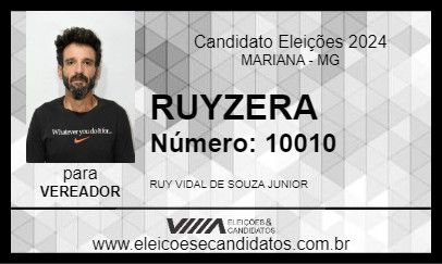 Candidato RUYZERA 2024 - MARIANA - Eleições