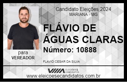 Candidato FLÁVIO DE ÁGUAS CLARAS 2024 - MARIANA - Eleições