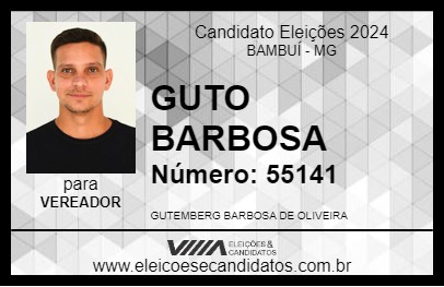 Candidato GUTO BARBOSA 2024 - BAMBUÍ - Eleições