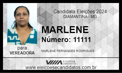 Candidato MARLENE 2024 - DIAMANTINA - Eleições