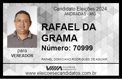 Candidato RAFAEL DA GRAMA 2024 - ANDRADAS - Eleições