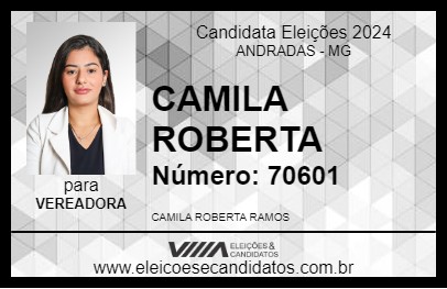 Candidato CAMILA ROBERTA 2024 - ANDRADAS - Eleições