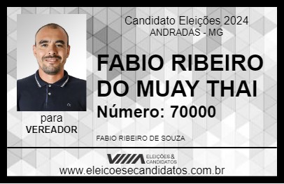 Candidato FABIO RIBEIRO DO MUAY THAI 2024 - ANDRADAS - Eleições