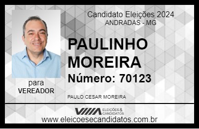 Candidato PAULINHO MOREIRA 2024 - ANDRADAS - Eleições