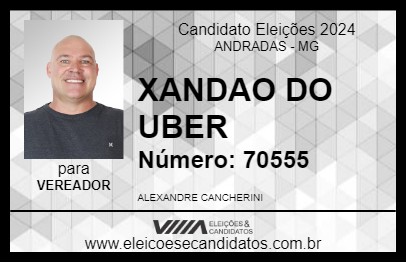 Candidato XANDAO DO UBER 2024 - ANDRADAS - Eleições