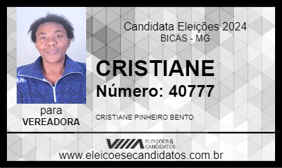 Candidato CRISTIANE 2024 - BICAS - Eleições