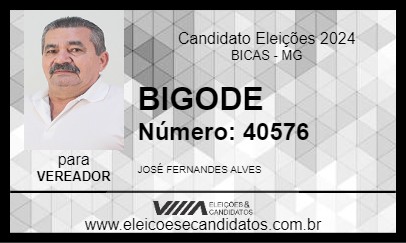 Candidato BIGODE 2024 - BICAS - Eleições