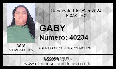 Candidato GABY 2024 - BICAS - Eleições