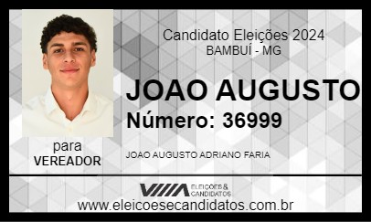 Candidato JOAO AUGUSTO 2024 - BAMBUÍ - Eleições