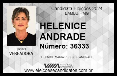 Candidato HELENICE ANDRADE 2024 - BAMBUÍ - Eleições