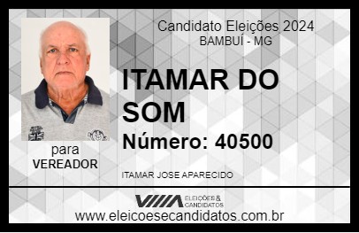 Candidato ITAMAR DO SOM 2024 - BAMBUÍ - Eleições