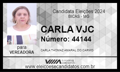 Candidato CARLA VJC 2024 - BICAS - Eleições