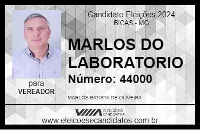 Candidato MARLOS DO LABORATORIO 2024 - BICAS - Eleições