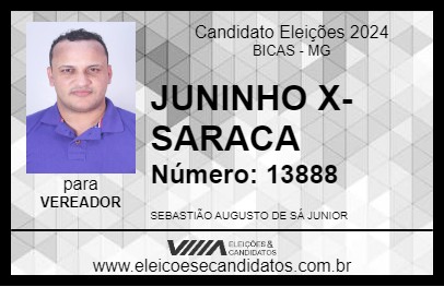 Candidato JUNINHO X-SARACA 2024 - BICAS - Eleições