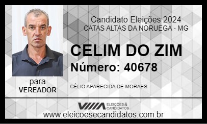 Candidato CELIM DO ZIM 2024 - CATAS ALTAS DA NORUEGA - Eleições