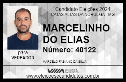 Candidato MARCELINHO DO ELIAS 2024 - CATAS ALTAS DA NORUEGA - Eleições