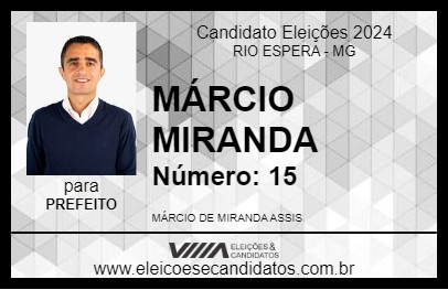 Candidato MÁRCIO MIRANDA 2024 - RIO ESPERA - Eleições