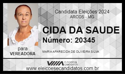 Candidato CIDA DA SAUDE 2024 - ARCOS - Eleições