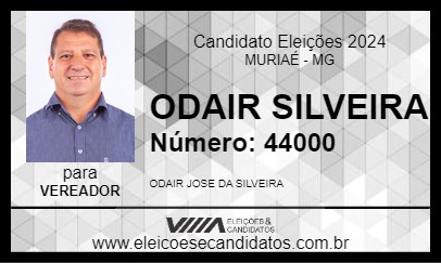 Candidato ODAIR SILVEIRA 2024 - MURIAÉ - Eleições