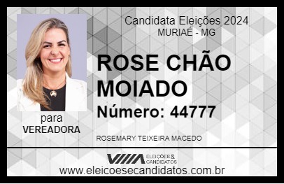 Candidato ROSE CHÃO MOIADO 2024 - MURIAÉ - Eleições