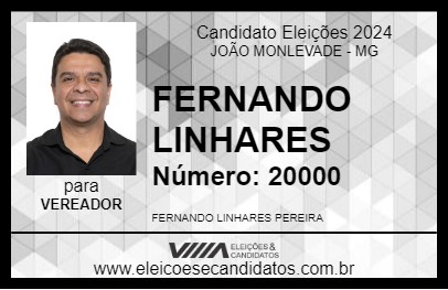 Candidato FERNANDO LINHARES 2024 - JOÃO MONLEVADE - Eleições