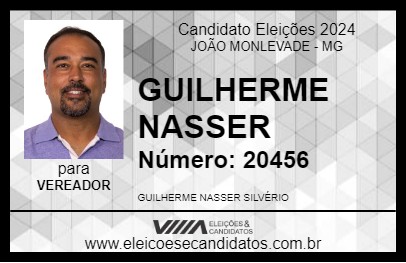 Candidato GUILHERME NASSER 2024 - JOÃO MONLEVADE - Eleições