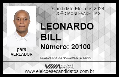 Candidato LEONARDO BILL 2024 - JOÃO MONLEVADE - Eleições