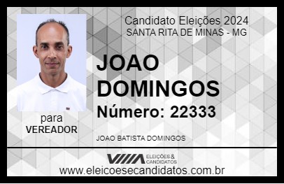 Candidato JOAO DOMINGOS 2024 - SANTA RITA DE MINAS - Eleições