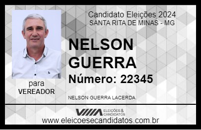 Candidato NELSON GUERRA 2024 - SANTA RITA DE MINAS - Eleições