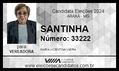 Candidato SANTINHA 2024 - ARAXÁ - Eleições