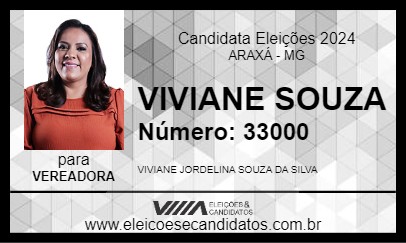 Candidato VIVIANE SOUZA 2024 - ARAXÁ - Eleições