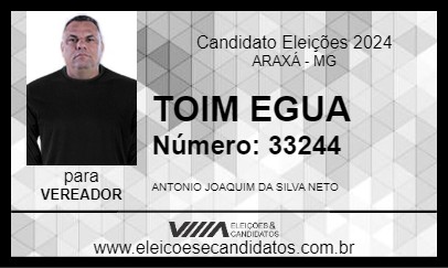 Candidato TOIM EGUA 2024 - ARAXÁ - Eleições